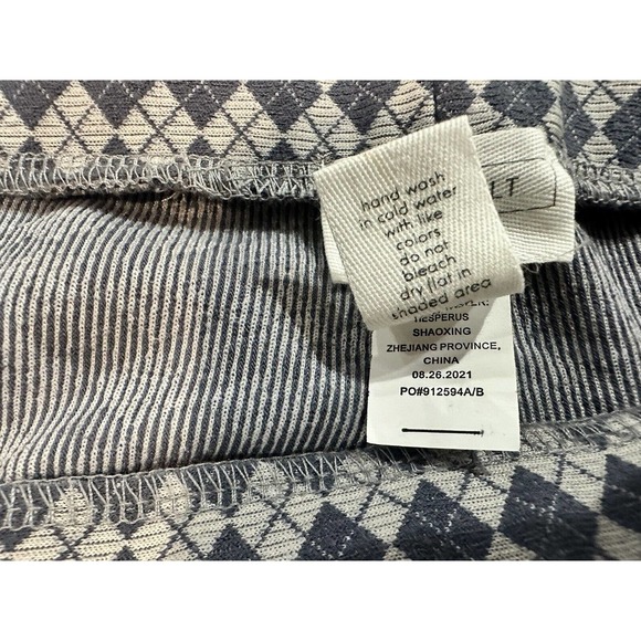 NWT Full Tilt Girls Argyle Flare Pants Size XL Blue White Stretch Elastic Waist - Picture 4 of 12